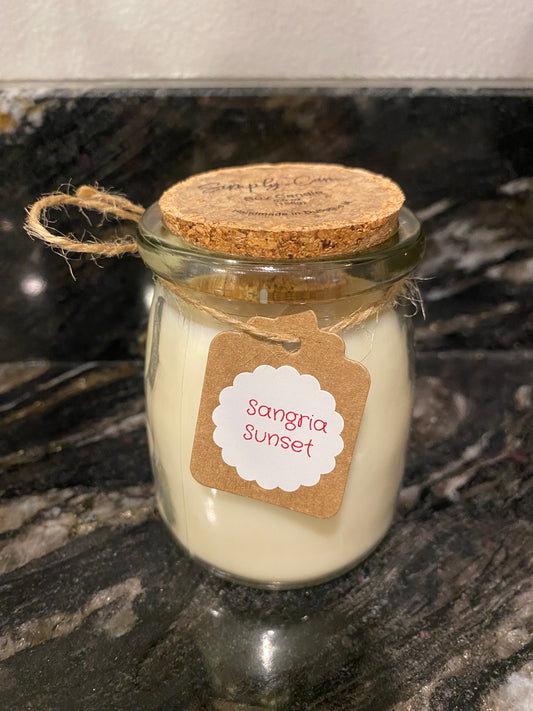 Glass Candle: Sangria Sunset