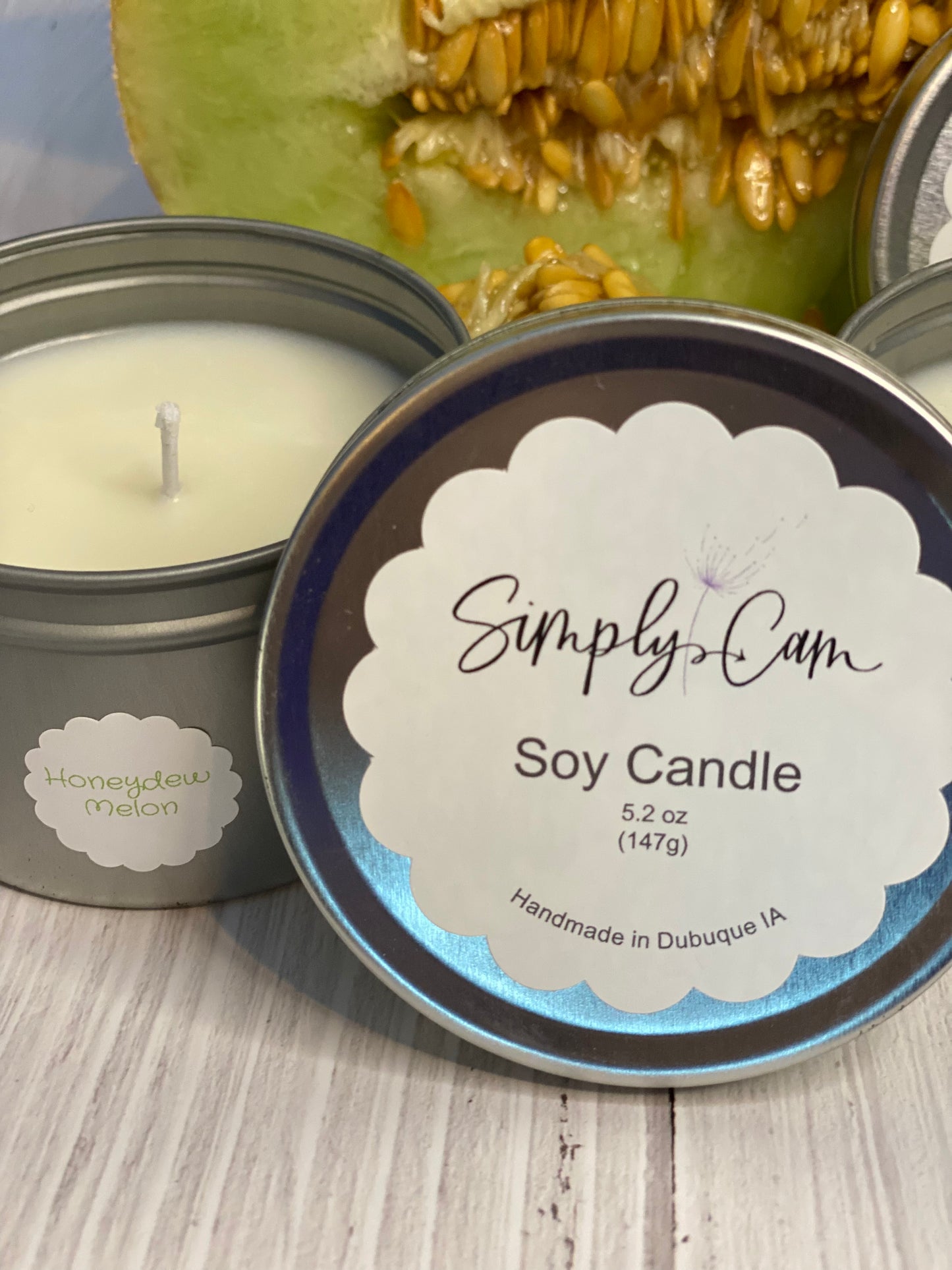 Tin Candle: Honeydew Melon
